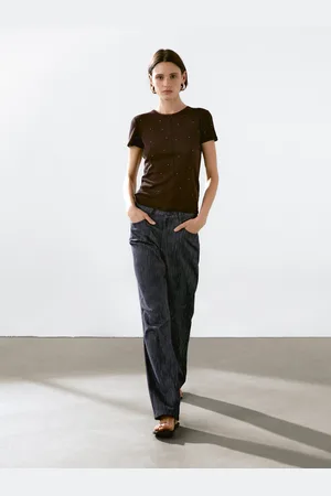 Massimo Dutti Camiseta Detalle Tachas Metálicas