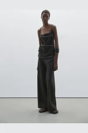Massimo Dutti Top Pespunte Contraste