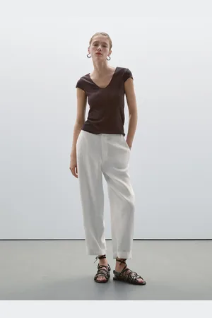 Massimo Dutti Camiseta Punto Calado Pointelle
