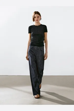 Massimo Dutti Camiseta Detalle Tachas Metálicas