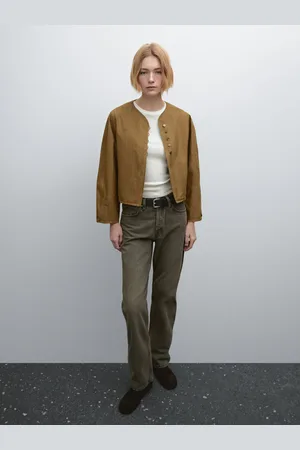 Massimo Dutti Chaqueta Rayas Detalle Botones