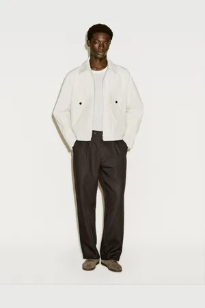 Massimo Dutti Cazadora Crepé Mezcla Algodón