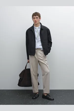 Massimo Dutti Chaqueta Cremallera 100% Lino