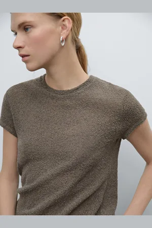 Massimo Dutti Camiseta Manga Corta Detalle Textura