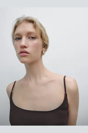 Massimo Dutti Pendientes Gota Brillos