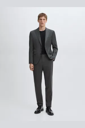Massimo Dutti Americana Traje Liso 100% Lana