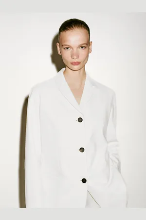 Massimo Dutti Americana Larga Piel Ante