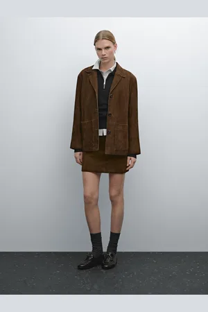Massimo Dutti Americana Fluida Piel Ante
