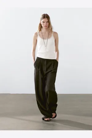 Massimo Dutti Camiseta Punto Sin Mangas 100% Algodón