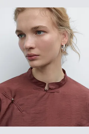 Massimo Dutti Pendientes Aros Ovalados