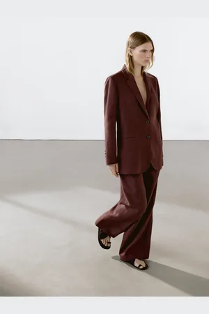 Massimo Dutti Americana Dos Botones 100% Lino