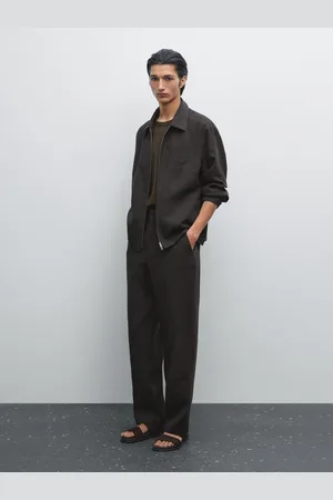 Massimo Dutti Cazadora Pata De Gallo 100% Lino