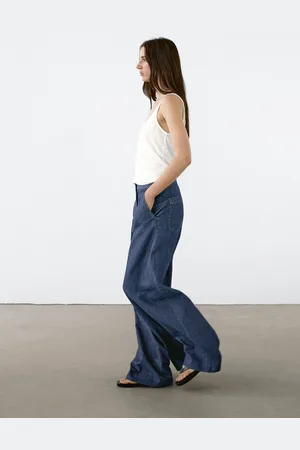 Massimo Dutti Jeans Super Wide Leg Tiro Alto