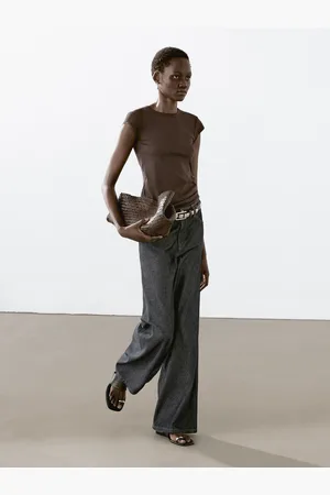 Massimo Dutti Jeans Wide Leg Tiro Medio Loose