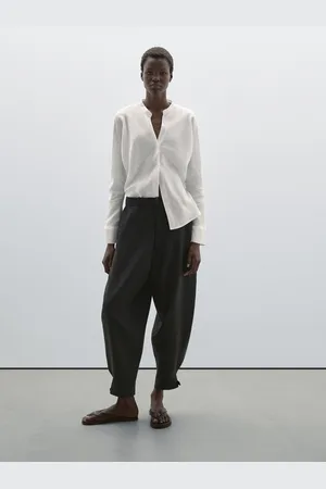 Massimo Dutti Pantalón Bombacho Bajo Hebilla