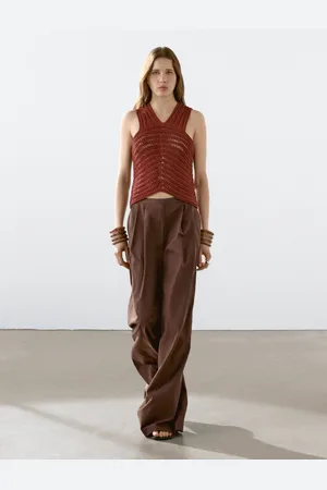 Massimo Dutti Top Crochet Punto Calado