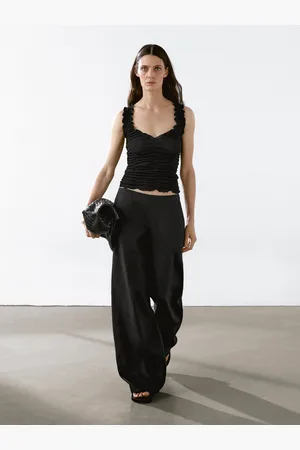 Massimo Dutti Top Efecto Arrugado Algodón