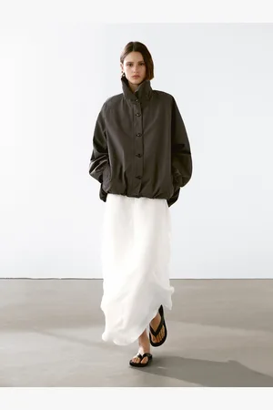 Massimo Dutti Parka Detalle Abullonado Con Algodón