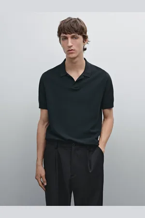 Massimo Dutti Jersey Punto Cuello Polo 100% Algodón