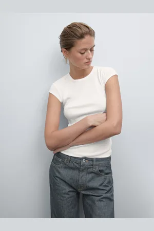 Massimo Dutti Camiseta Manga Corta Detalle Ribetes
