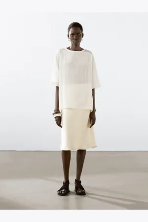 Massimo Dutti Falda Fluida Efecto Satinado