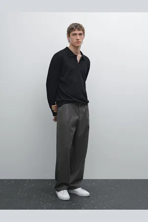 Massimo Dutti Jersey Punto Cuello Polo Lino