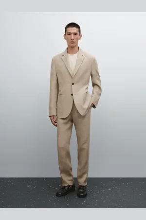 Massimo Dutti Americana Traje 100% Lino