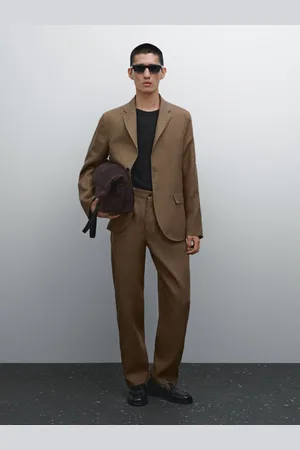 Massimo Dutti Americana Traje 100% Lino
