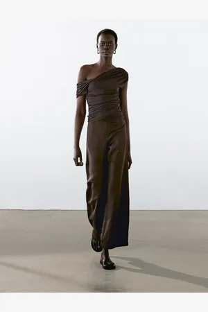 Massimo Dutti Top Cruzado Ajustado Escote Pico