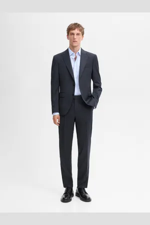 Massimo Dutti Pantalón Traje Liso Lana