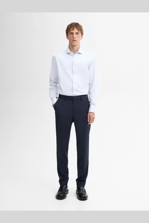 Massimo Dutti Camisa Slim Fit Doble Puño Algodón