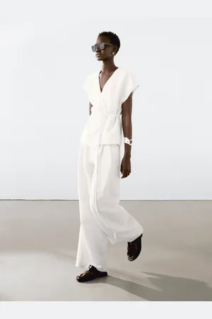 Massimo Dutti Pantalón Palazzo Fluido Pliegues