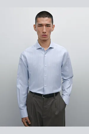Massimo Dutti Camisa Rayas Slim Fit 100% Algodón