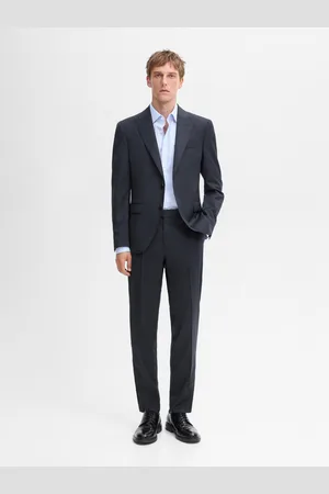 Massimo Dutti Pantalón Traje Liso Lana