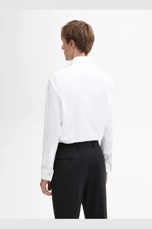 Massimo Dutti Camisa Slim Fit Doble Puño Algodón