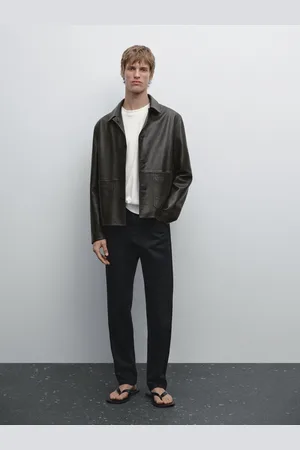 Massimo Dutti Chaqueta Piel Napa Efecto Desgastado