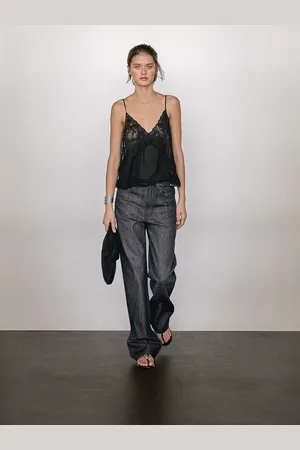 Massimo Dutti Top Tirantes Lencero Encaje