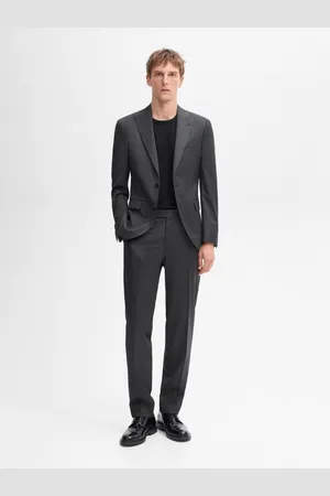 Massimo Dutti Pantalón Traje Liso Lana