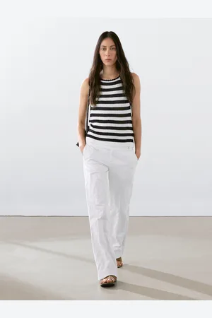 Massimo Dutti Top Punto Rayas Ribetes Contraste