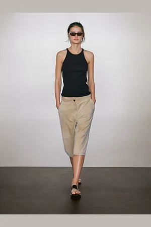 Massimo Dutti Camiseta Halter 100% Algodón