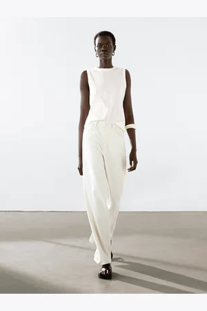 Massimo Dutti Camiseta Sin Mangas 100% Algodón