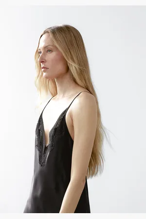 Massimo Dutti Vestido Largo Lencero Satinado