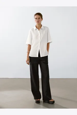 Massimo Dutti Camisa Manga Corta 100% Lino
