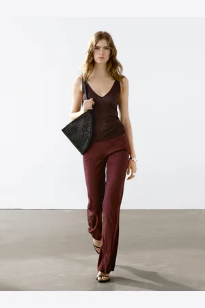 Massimo Dutti Top Tirantes Calado Con Algodón
