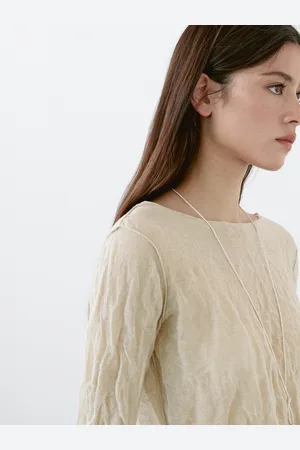 Massimo Dutti Camiseta Manga Larga Efecto Arrugado