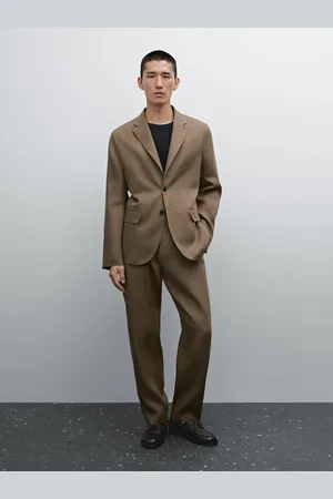 Massimo Dutti Pantalón Traje 100% Lino