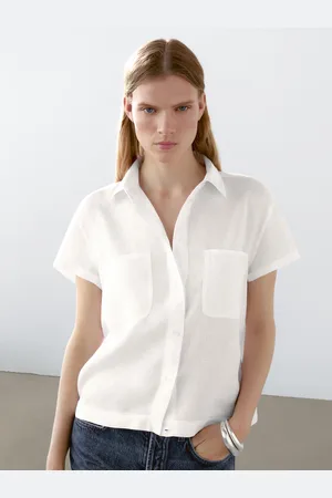 Massimo Dutti Camisa Manga Corta 100% Lino