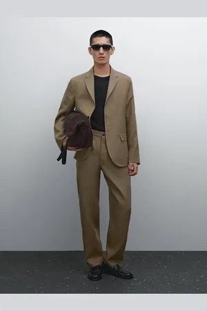 Massimo Dutti Americana Traje 100% Lino