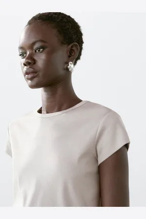Massimo Dutti Camiseta Manga Corta 100% Algodón