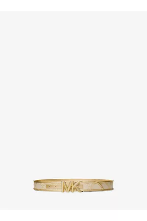 Michael Kors Mujer Móvil - MKCinturón de jacquard con logotipo imperio - Dorado(Dorado) - Michael Kors